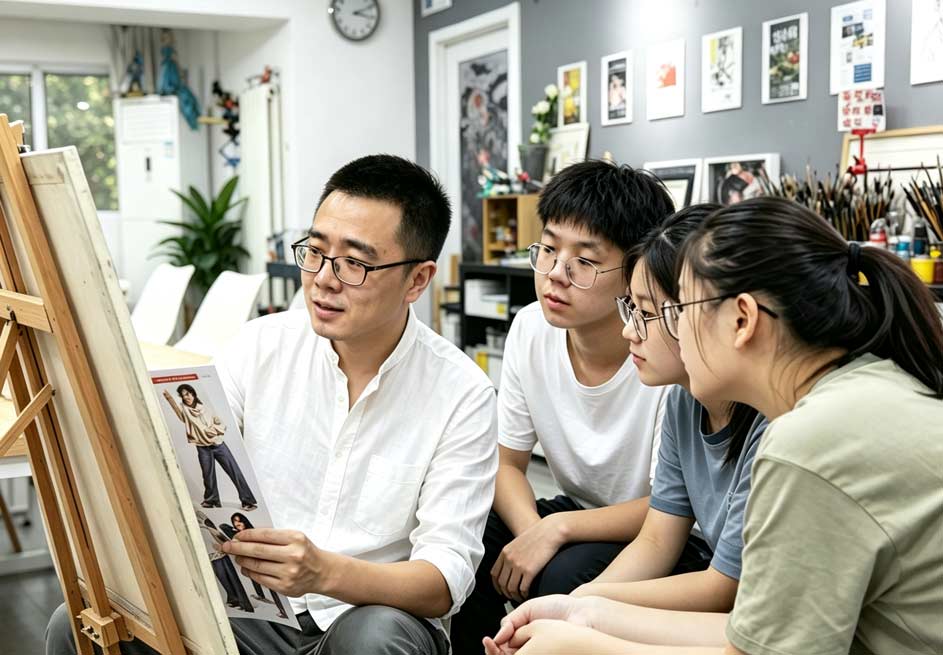 老师讲解作品